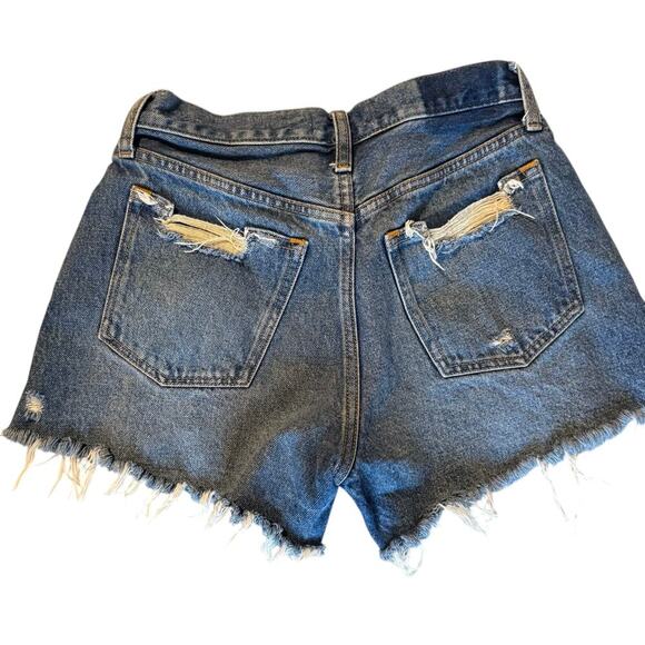 Abercrombie & Fitch Curve Love The Boyfriend Short Mid Rise Jean 26 distressed - Picture 2 of 4